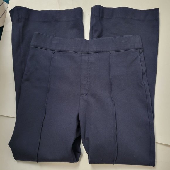 Spanx The Perfect Hi-Rise Flare Ponte Pants Navy Shapewear Size L Petite - Picture 3 of 10